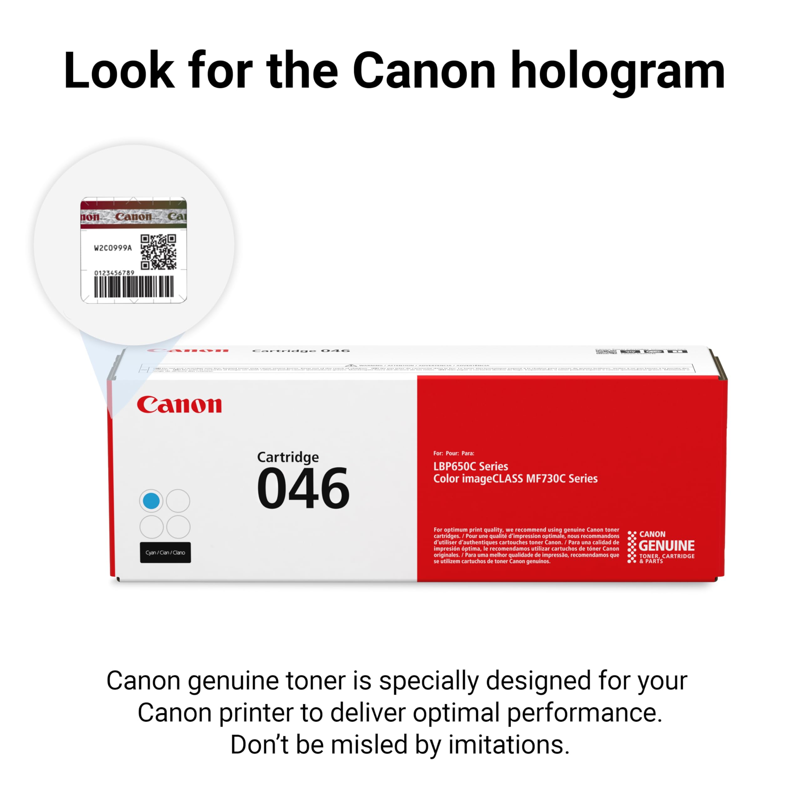 Amazon.com: Canon Genuine 046 Cyan Toner Cartridge Compatible with